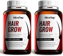 Supplément de croissance des cheveux, soins capillaires pour la force, croissance de l'épaisseur, avec biotine, vitamine A, C, E, zinc, capsules (2)