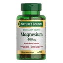 Nature's Bounty Magnésium 400 mg Softgel, Soutien du corps entier, Suppléments de magnésium pour les hommes et les femmes, Heart, Nerve & Bone Health, 75 Softgels (paquet de 1)