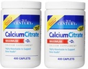Citrate de calcium du 21e siècle plus D Caplets maximaux, 400 comtes (paquet de 2)