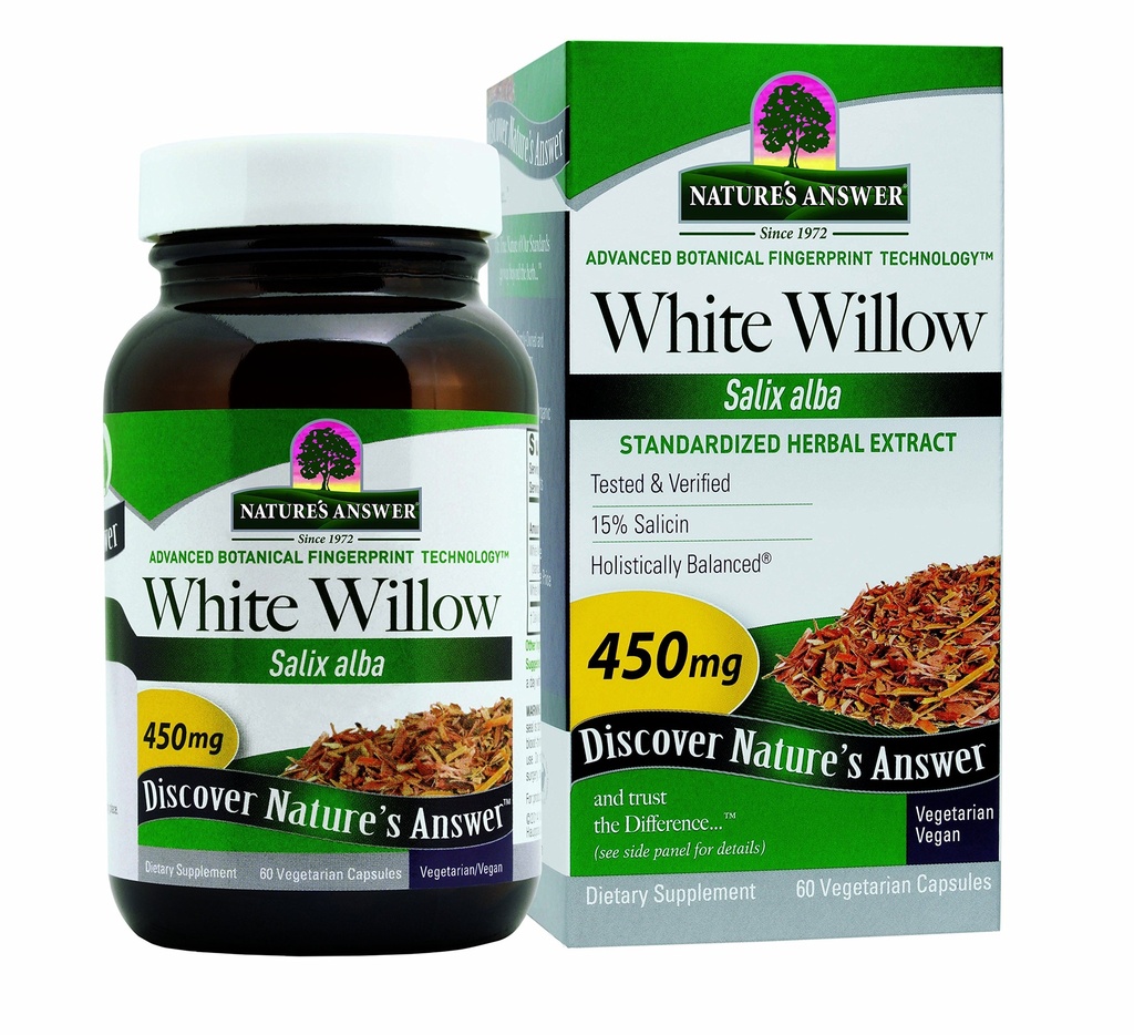 Réponse de la nature Saule blanche Promote la santé globale et le bien-être , Vegan, sans gluten, non-OGM et certifié Kosher , 60ct