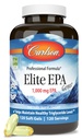 Carlson - Elite EPA Gems, 1000 mg EPA Fish Oil, Wild-Caught, Norwegian Fish Oil, source durable, aide à maintenir des niveaux de triglycérides sains, 120 Softgels