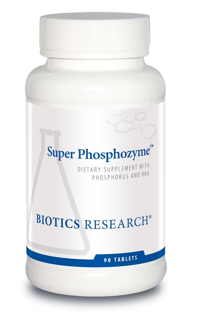 Recherche en biotique Super Phosphozyme – Phosphore et ARN, Electrolytes, Bons et dents sains, Production de protéines, Soutien énergétique, 90 comprimés