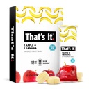 C'est ça la nutrition pommes + banane 100% naturel véritable barre de fruits, Paléo pour les enfants et les adultes, Non OGM sans sucre, Aucun conservateur Énergie alimentaire, 14.4 Oz, Pack de 12