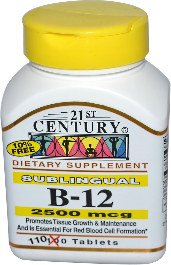 21st Century, B-12, 2500 mcg, 110 Tablets - 2pc