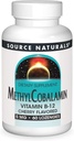 Source Naturelle Méthylcobalamine Vitamine B-12 5mg Saveur cerise - 60 Lozenges