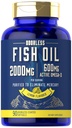 Huile de poisson de Carlyle 2000mg.600mg Omega 3 Supplément pour les hommes et les femmes 90 Softgels odorless.