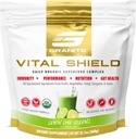 Granite Nutrition Vital Shield - USDA Bio Superfood Greens avec Champignons & Tart Cherry – soutient l'énergie, la fonction immunitaire et la santé digestive – citron Lime Saveur (30 portions)