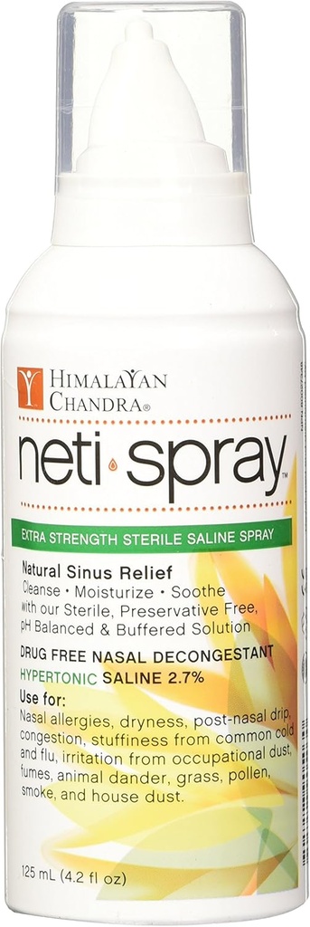 Spray Néti hypertonique pour adultes Himalayan Chandra, 4.2 Ounce