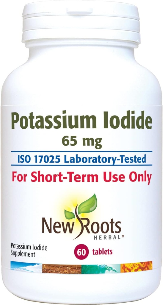 Iodide potassique 65 mg (60 comprimés) Iodine - YODO Naciente - Supplément de kit de survie essentiel