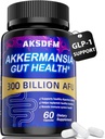 Supplément GLP-1 - 300 milliards d'AFU Akkermansia Probiotic pour les femmes et les hommes, Akkermansia Muciniphila pour la production GLP-1, digestif, Gut, Immunity, améliore la fonction de doublage Gut - 60 comte