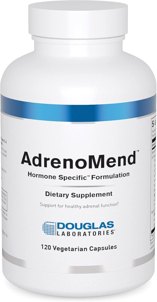 Douglas Laboratories AdrenoMend - Supplément à base de plantes Rhodiola - Soutien adrénal - Avec Ashwagandha, Bacopa Monnieri et autres Adaptogènes - Non-OGM - 120 Capsules végétariennes