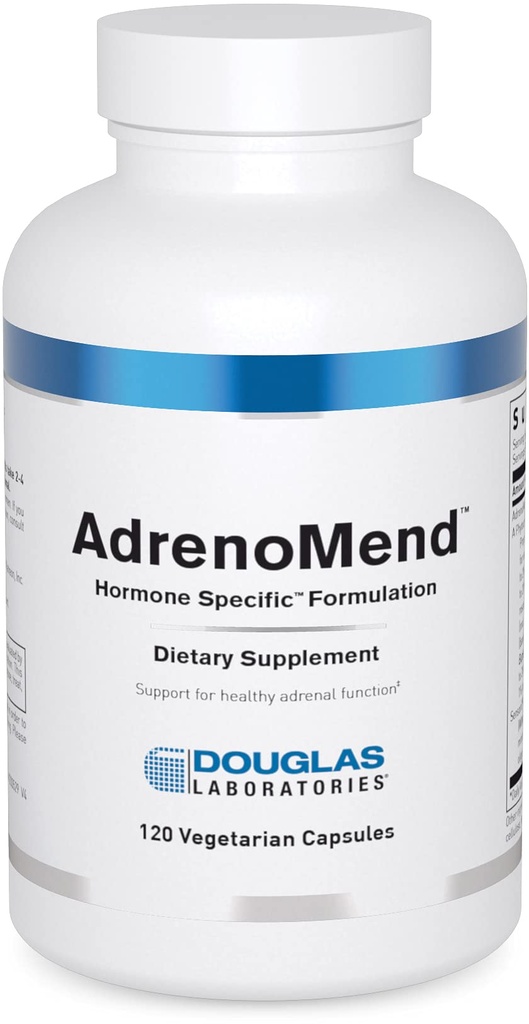Douglas Laboratories AdrenoMend - Supplément à base de plantes Rhodiola - Soutien adrénal - Avec Ashwagandha, Bacopa Monnieri et autres Adaptogènes - Non-OGM - 120 Capsules végétariennes