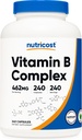 Nutricost Complexe de vitamine B 462mg, 240 Capsules - avec vitamine C - Complexe énergétique