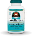 Source Naturals Wellness ImmuneSmart - pour le soutien quotidien des immunes*, avec les vitamines A, C et D, le zinc, la baie d'eau, l'échinacée, l'andrographis, la queue de dinde et l'ail - 180 capsules