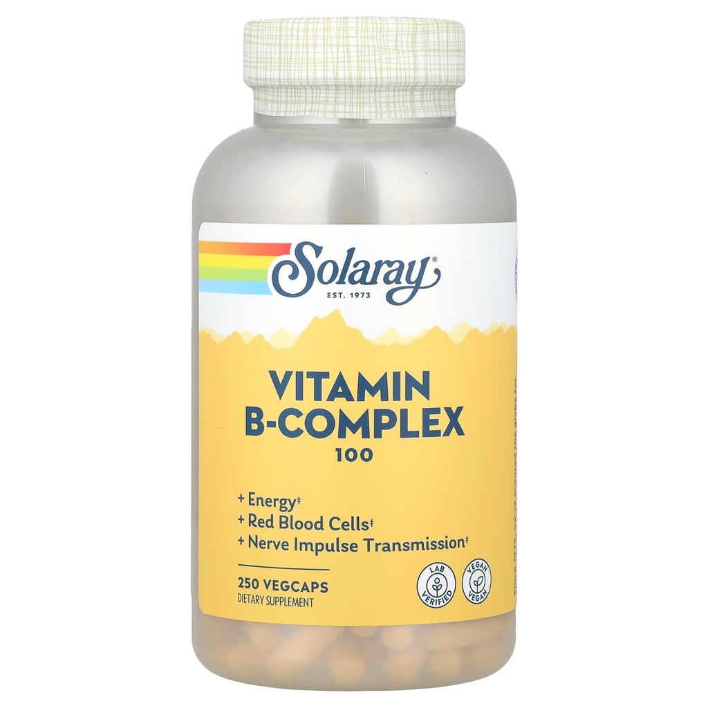 Supplément complexe Solaray B, 100mg, 250 Nombre