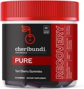 Cheribundi Tart Cherry Gummies Pure | Performance for Maximum Recovery with 25 Tart Cherries | Powerful Antioxidant Support, Non-GMO, Gluten-Free, Vegan | 20 Calories per Serving | 60 Count