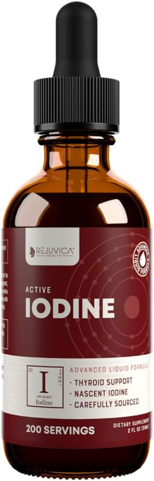 Iodine active - gouttes d'iode naissante - Livraison liquide pour une meilleure absorption - Soutient des niveaux d'énergie, de vitalité et d'iode sains