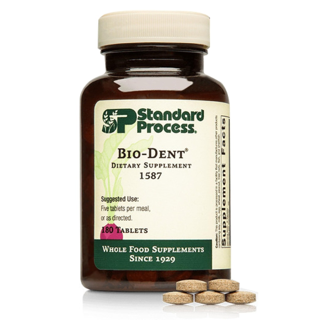 Standard Process Bio-Dent Skeletal Health Supplement, 180 Tablets | Supports Bone and Muscle Health, Supplement Aids the Production of Cartilage and Collagen, Supports Energy Metabolism
