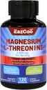 Supplément de magnésium L-Thréonine, supplément de magnésium minéral, supplément de magnésium L-Thréonine 2000mg, 120 Capsules