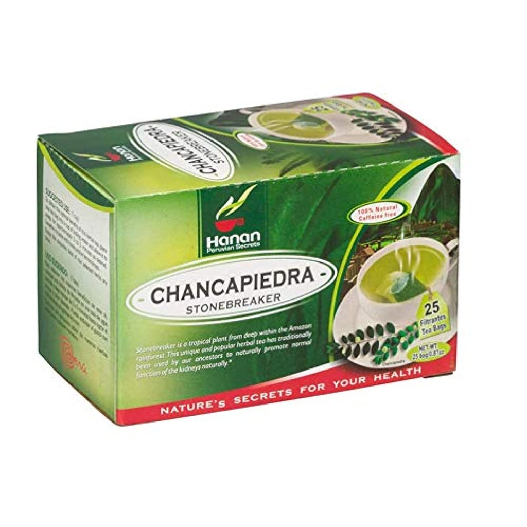 Thé à base de plantes Chanca Piedra - 100% naural du Pérou ( 25 sachets de thé ) Nettoyage naturel du rein et des pierres de la vésicule glandulaire Support– Détoxifier le système urinaire, les impuretés de la grippe, le système urinaire clair