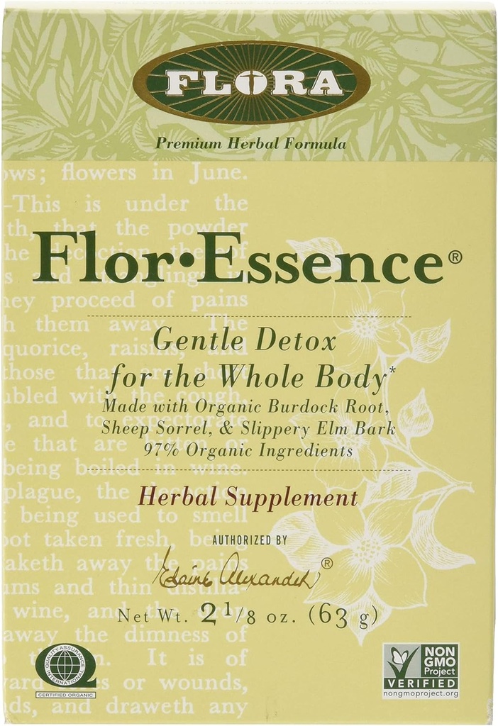 FLORA - Mélange de thé sec FlorEssence, désintoxication douce et nettoyage, 2,2 Oz