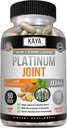 Kaya Naturals Platinum - Nature faite Biopérine, Glucosamine, Turcuma avec Boswellia, Propriétés Antioxydantes Santé, Curcumine Turcuma 1334mg - 60 Capsules
