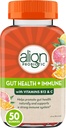 Aligner Probiotic, Gut Health & Immunity Support, Probiotic pour les femmes et les hommes, #1 Docteur Marque recommandée, Vitamine C et B12 pour Immuni Support & Energy, Citrus Flavor, 50 Gummies