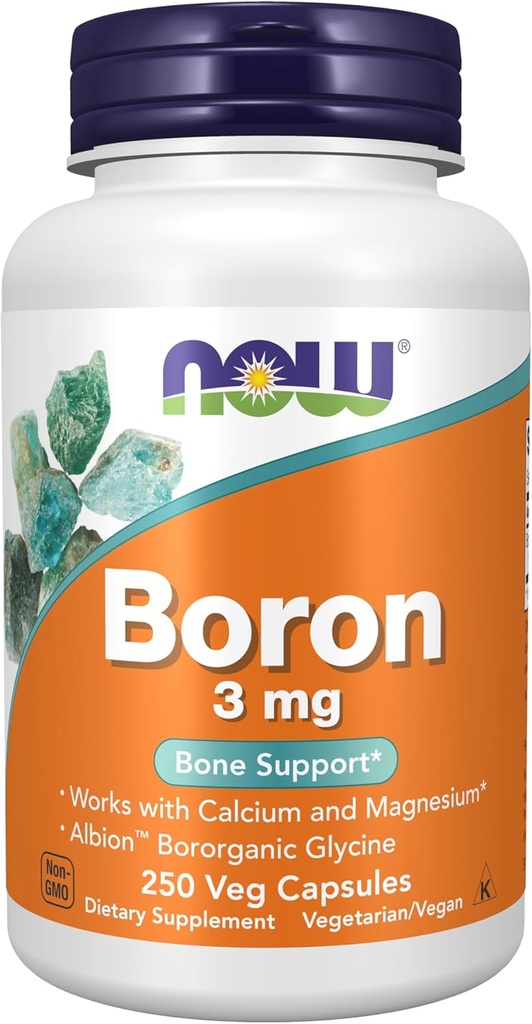 Suppléments, Boron 3 mg (Glycine inorganique), Soutien structurel*, 250 gélules