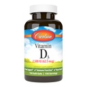 Carlson - Vitamine D3, 2500 UI (62,5 mcg), Soutien immunitaire, Santé des os, Santé musculaire, Cholecalciferol, Suppléments de vitamine D, Gels souples de vitamine D3, 150 Softgels