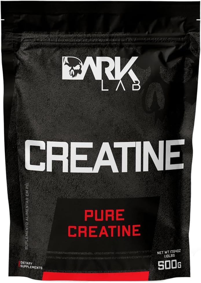 Dark Lab Creatine Monohydrate 166 portions, 100% Creatine pure 500g, supplément pour le soutien musculaire, la force, l'énergie et l'amélioration de la performance athlétique