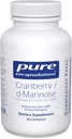 Encapsulations pures Cranberry D-Mannose - Soutient la santé du trac urinaire* - avec les solides de fruits de canneberge - Vegan & Supplément alimentaire non-OGM - 90 capsules