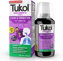 TUKOL Médecine de la toux pour enfants - Soulagement de la toux et de la congestion, Suppresseur de la toux thoracique pour les enfants, Médecine du rhume et de la toux pour les enfants, Sirop de la toux pour les enfants âgés de 4 ans et plus Arôme de raisin 4 FL OZ