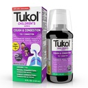 TUKOL Médecine de la toux pour enfants - Soulagement de la toux et de la congestion, Suppresseur de la toux thoracique pour les enfants, Médecine du rhume et de la toux pour les enfants, Sirop de la toux pour les enfants âgés de 4 ans et plus Arôme de raisin 4 FL OZ