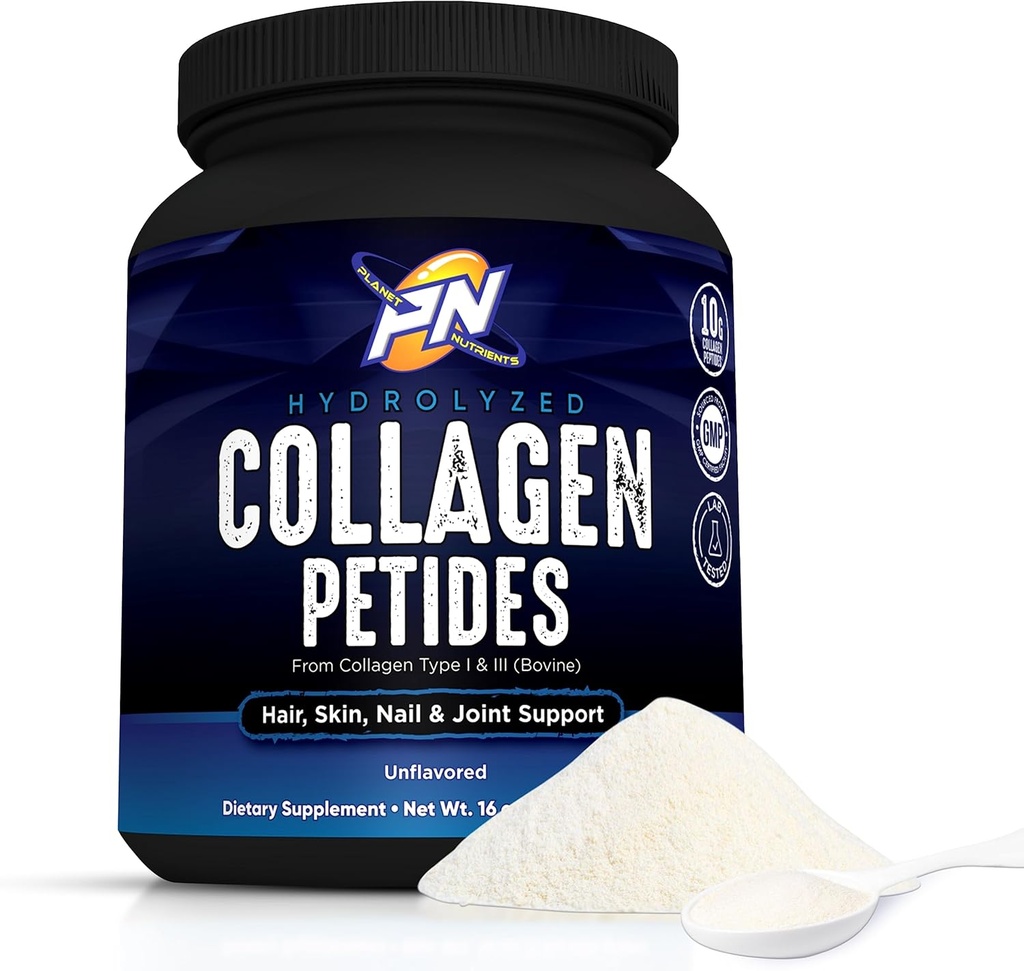 Peptides de collagène hydrolysés - vitamines de collagène de type I et III pour les cheveux, la peau, les ongles et le soutien articulaire