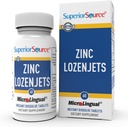 Superior Source Zinc Lozenjets - Supplément de support du système immunitaire - Trace Mineral Complement Aides Systèmes et fonctions - Supplément de zinc pour les femmes et les hommes - 60 comprimés à dissolution instantanée