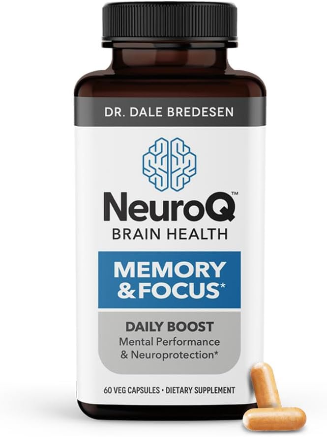 LifeSeasons NeuroQ Mémoire et focus avec DHA-400 - Améliore la performance cognitive et la fonction cérébrale saine - Formule neuroprotectrice par Dr Dale Bredesen - 120 Capsules