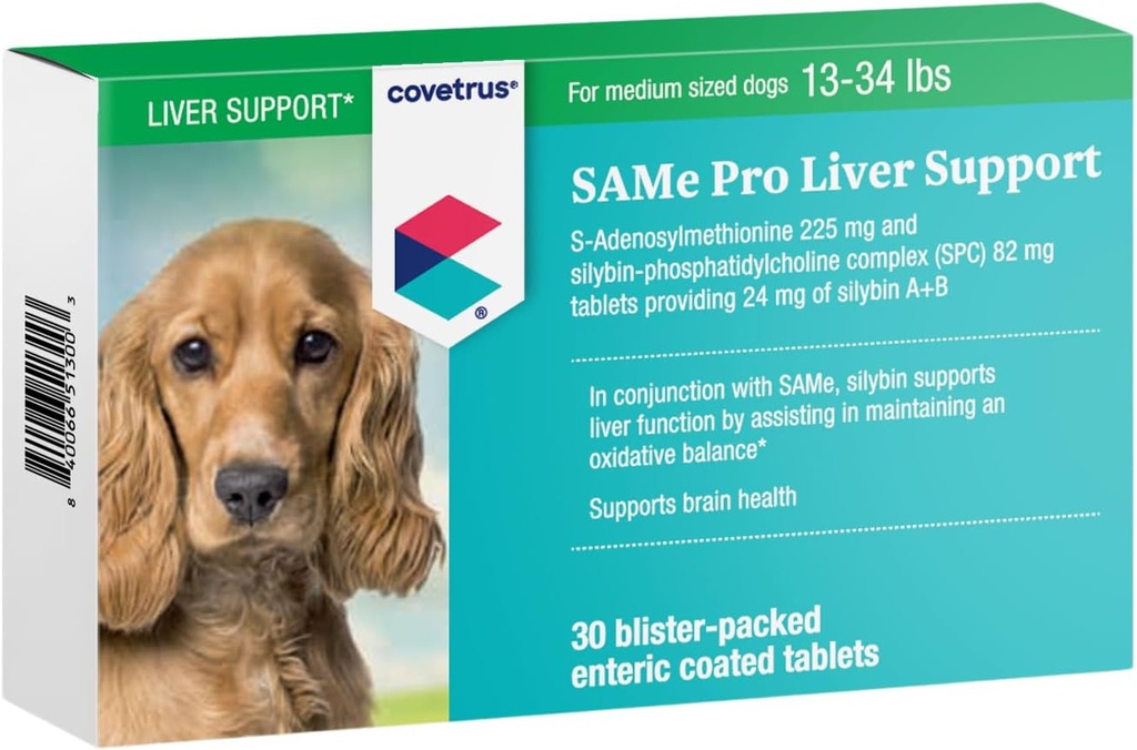 Même soutien du foie Pro pour chiens moyens, 225mg, vert, 13-34 lb