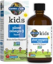Jardin de la vie Les enfants plantent Omega-3 liquide, fraise - Vegan Cerveau & Eye Support pour les enfants, à base de plantes Omega 3 ALA, DHA & EPA Supplément pour les enfants, sans sucre et non-OGM - 2 fl oz liquide