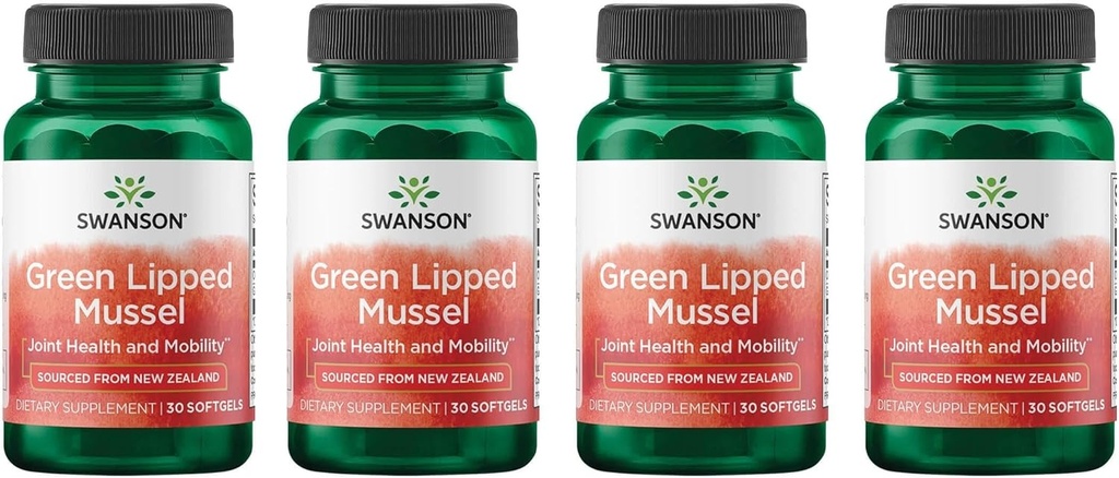 Swanson New Zealand Green Lipped Mussel Oil 30 Sgels (4 Pack)