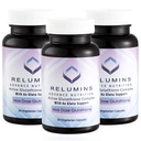 Relumins Advance White Active Glutathion Complex - Max Dose 900mg Glutathion avec 6X Boosters, ALA & NAC - Supplément d'éclaircissement cutané anti-âge - 60 capsules x 3 bouteilles