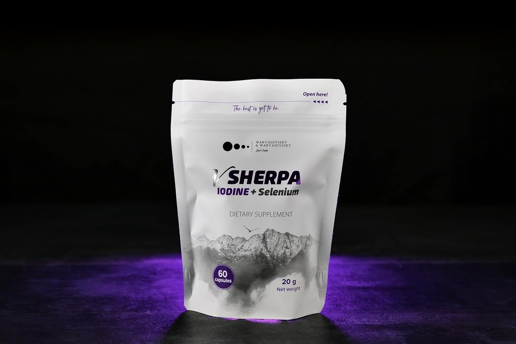 Iodine + Sélénium, supplément alimentaire de qualité supérieure pour la santé thyroïde, équilibre hormonal et soutien immunitaire, soutient le métabolisme et les niveaux d'énergie, sans gluten, sans OGM, 60 capsules