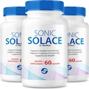 (3 Pack) Solace sonique - Formule avancée pour maintenir l'ouïe saine, Solace sonique officiel pour la santé de l'oreille, tout soutien naturel pour le bien-être général, examen SonicSolace (180 capsules)