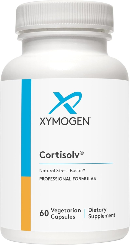 XYMOGEN Cortisolv Supplément Cortisol - Supplément Ashwagandha avec L Theanine pour soutenir les niveaux de cortisol en santé, l'énergie, la relaxation et la clarté mentale (60 capsules)
