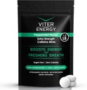 Viter énergie extra-résistance menthes caféinés 80mg caféine, B vitamines, sans sucre. (Peppermint, 8oz, sac en vrac)