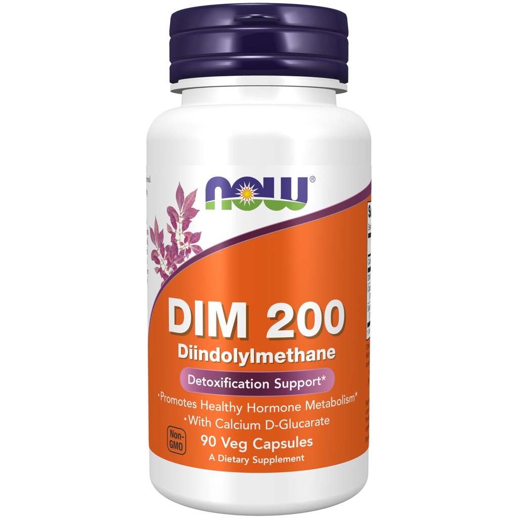 MAINTENANT Compléments alimentaires, DIM 200 (Diindolylméthane) avec du calcium D-Glucarate, 90 Capsules de Veg