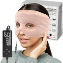 Masque de protection contre la pression du sinus humide avec 3 réglages thermiques, grand tampon chauffant pour les yeux, sinusite, migraine hormonale, soulagement des maux de tête de tension
