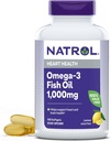 Natrol, Omega-3 Huile de poisson Softgels, Supplément diététique santé cardiaque, 1000 mg, 150 Compte
