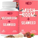 Complexe de Champignons Sublingual, Supplément de Champignons 18-en-1, Lions Mane, Reishi, Turquie Tail & More - Suppléments Cerveau pour Mémoire et Focus, Suppléments Mémoire, Énergie, Mood, Immunité, 60 Comprimés
