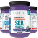 Healistix Grape Irish Sea Moss Gel 16 Oz - St Lucia Wildcrafted Seamoss Gel, emballé avec 92 vitamines - Superfood pour le soutien immunitaire, non-OGM, Keto, Vegan
