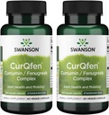 Swanson Controlled Release Curqfen Curcumin/Fenugreek Complex 60 Veg Capsules (2 Pack)
